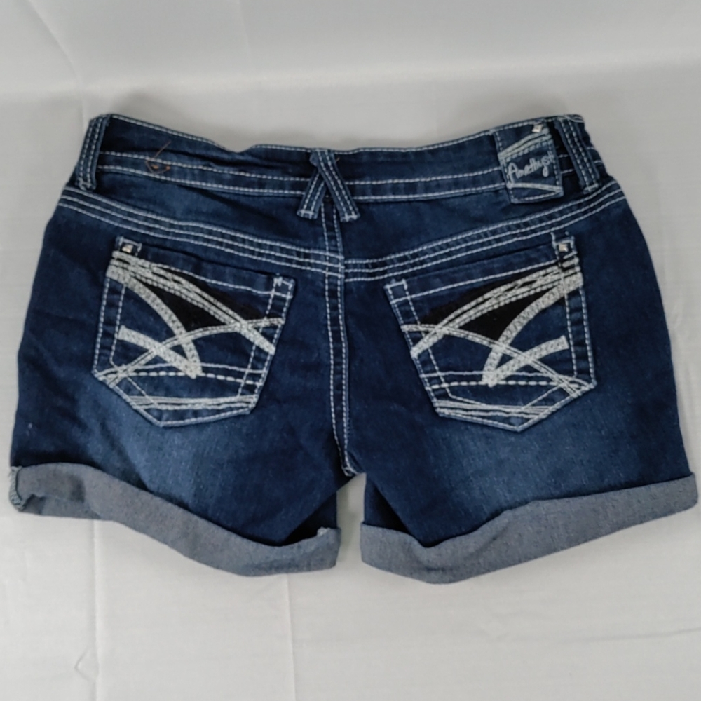 Amethyst Jeans Dark Blue Denim Jean Shorts - Picture 5 of 11